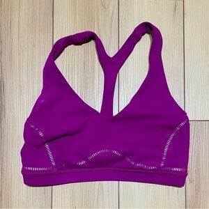 Lululemon Arise Bra Size 6 Light Support C/D Cup Deep Fuschia